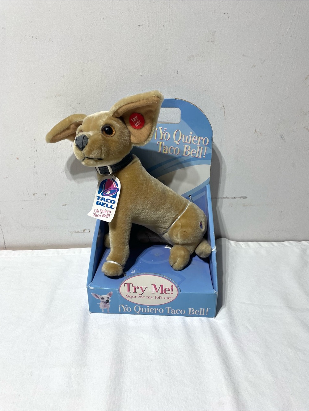 Vintage 1998 Fun For All Taco Bell Talking Dog Plush 9” Yo Quiero Taco Bell